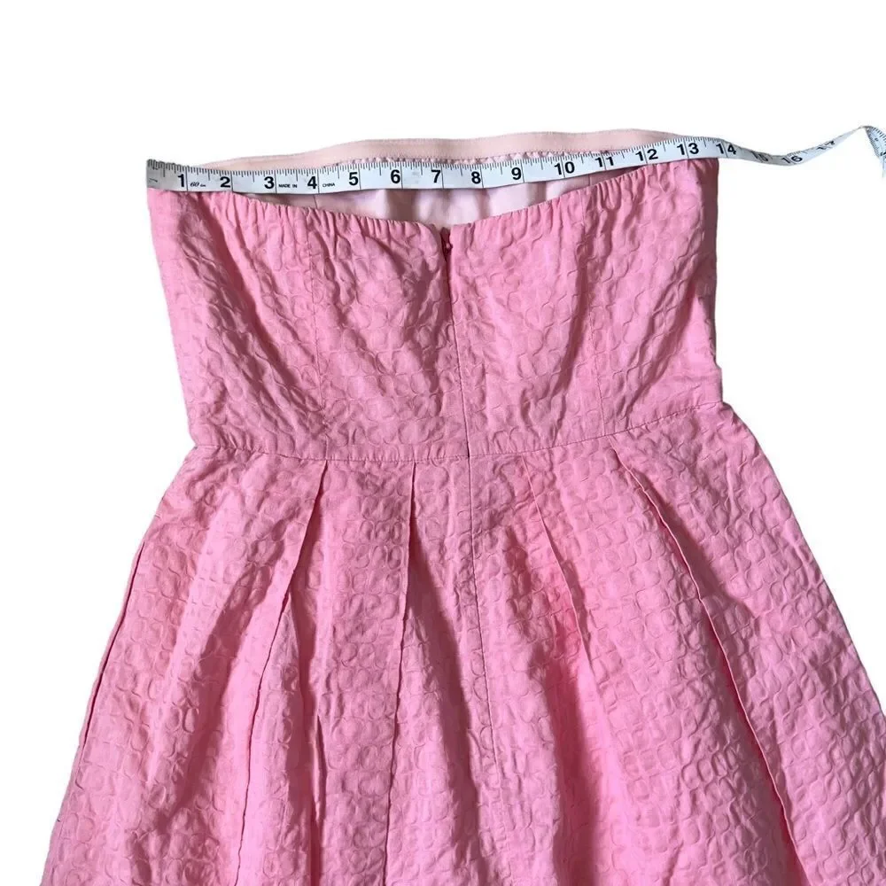 J. Crew Strapless Pink Dress with pockets Size 2